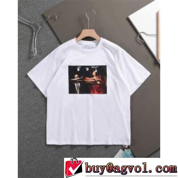 オフホワイトコピー カッコいい印象を付ける 縦には伸びにくい 個性的なデザ Tシャツ 2026新作 クールビズ Off-White オフホワイト 2色可選