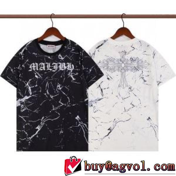 2026新作 クロムハーツ ラウンドネック 半袖Tシャツ プリント CHROME HEARTS 着心地満点 超目玉 オリジナル 2色可選 クロムハーツコピー ブランド
