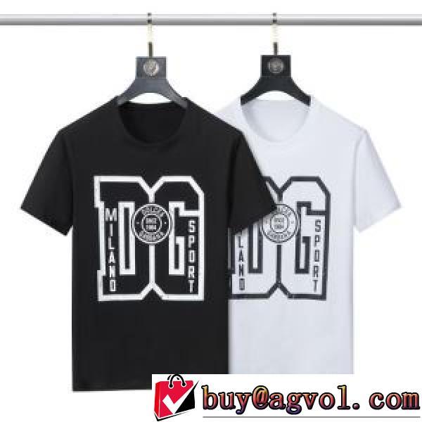 2025新作 ドルチェ＆ガッバーナ Dolce&Gabbana 2色可選 半袖Tシャツ レジャー プリント ドルチェ&ガッバーナコピーブランド カジュアル クールビズ 魅力ファッション