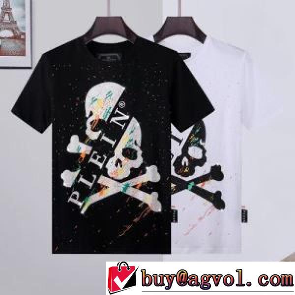 オリジナル 2026新作 プリント 半袖Tシャツ 自然な肌触り フィリッププレイン PHILIPP PLEIN 人気 ランキング フィリッププレインコピーブランド 2色可選