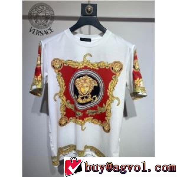 ヴェルサーチVERSACE 海外セレブ愛用 2026新作 ヴェルサーチコピーブランド 半袖Tシャツ オリジナル 乾きやすい カラーラインナップ