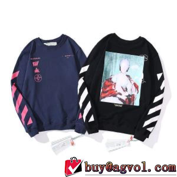 2色可選 大好評 もっとも高い人気を誇る オフホワイトブランドスーパーコピー 2025新作 Off-White オフホワイト プルオーバーパーカー プリントパーカ