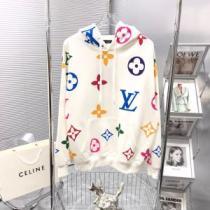 2026新作 パーカー 秋の定番 ポケットづき オリジナルプリント ルイ ヴィトン LOUIS VUITTON 2色可選 お洒落に魅せる ルイ ヴィトンスーパーコピー