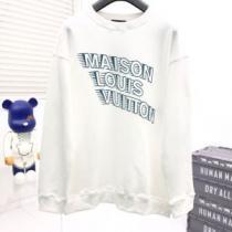 2025新作 高品質 人気 ルイ ヴィトン LOUIS VUITTON プルオーバーパーカー 2色可選 ルイ ヴィトン偽物ブランド リブ付 定番無地パーカー 大好評 