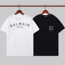 ランキング1位 バルマンスーパーコピー 2色可選 2026新作 バルマン BALMAIN 半袖Tシャツ 収縮性のある ラウンドネック