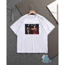 オフホワイトコピー カッコいい印象を付ける 縦には伸びにくい 個性的なデザ Tシャツ 2026新作 クールビズ Off-White オフホワイト 2色可選