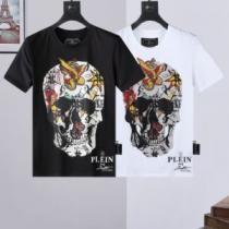 個性的なデザ 半袖Tシャツ 2色可選 フィリッププレインスーパーコピー 自分らしいスタイリング 収縮性のある フィリッププレイン PHILIPP PLEIN 2026新作