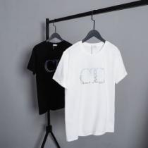 2色可選 ラウンドネック 半袖Tシャツ 綿/コットン お洒落に魅せる 通気性に優れた 2026新作 ディオール DIOR 耐久性のある ディオールブランドコピー