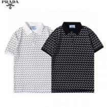 2026新作 プラダ PRADA 完成度の高い逸品 プラダブランド コピー 半袖ポロシャツ 2色可選 ボーダー 自然な肌触り デザイン性の高い