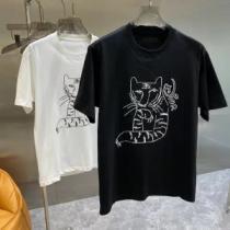 ディオール偽物ブランド 2026新作 2色可選 ラウンドネック 半袖Tシャツ プリント ディオール DIOR 選べる極上 自然な肌触り 吸汗性に優れ