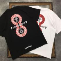 人気販売中 クロムハーツコピー ラウンドネック 半袖Tシャツ 男女兼用 2026新作 クロムハーツ CHROME HEARTS シンプル 着回し度抜群 2色可選 