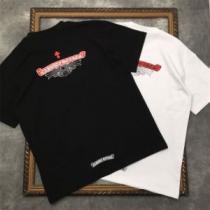 オリジナル 吸汗速乾 先行販売 クロムハーツコピー ブランド 2色可選 2026新作 クロムハーツ CHROME HEARTS レジャー プリント 半袖Tシャツ