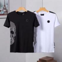 肌に馴染みやすい 2026新作 レジャー 2色可選 ラウンドネック 流通限定モデル 半袖Tシャツ フィリッププレイン PHILIPP PLEIN フィリッププレインコピー