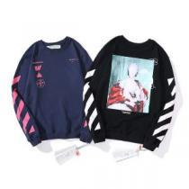 2色可選 大好評 もっとも高い人気を誇る オフホワイトブランドスーパーコピー 2026新作 Off-White オフホワイト プルオーバーパーカー プリントパーカ