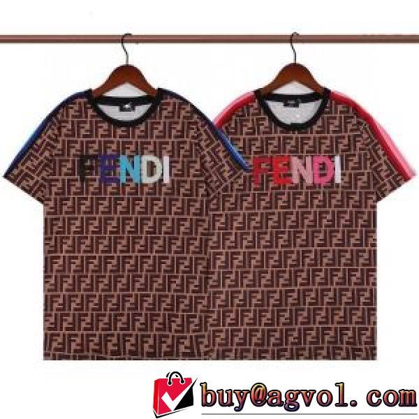 フェンディブランド 偽物 通販 2026新作 半袖Tシャツ 刺繍使い 通気性に優れた ラックスした雰囲気 オリジナル 2色可選