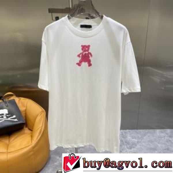 柔らかい手触り ブランド コピー 2026新作 半袖Tシャツ セレブ愛用の超人気商品 2色可選 デザイン性の高い 収縮性のある
