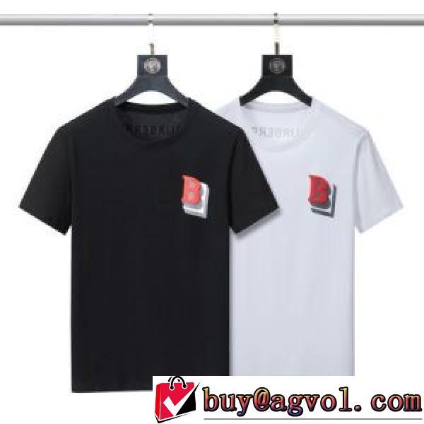 2色可選 高品質 カッコいい印象を付ける バーバリースーパーコピー 半袖Tシャツ プリント 2025新作 人気販売中 お洒落に魅せる