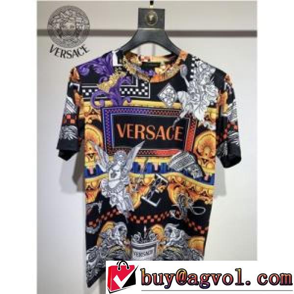 ヴェルサーチスーパーコピー 耐久性に優れ しわになりにくい 2026新作 Tシャツ 優しいフィット感