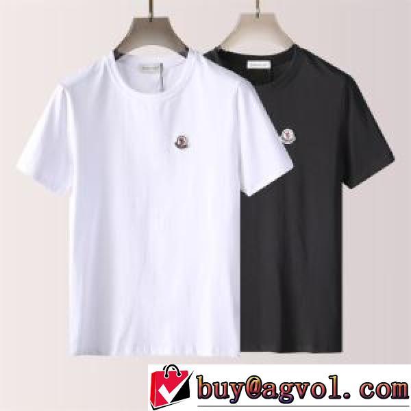 ラウンドネック 半袖Tシャツ 吸汗性に優れ 2色可選 綿/コットン プリント モンクレール コピー 極上の着心地 2026新作