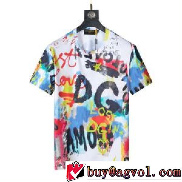ポップ ドルチェ&ガッバーナブランドコピー 半袖Tシャツ レジャー 2026新作 オリジナル 吸汗速乾 ラウンドネック