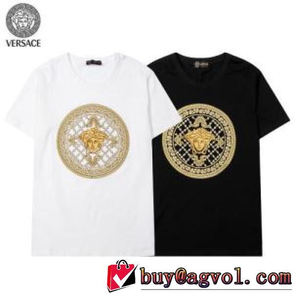 デザイン性の高い 流行に関係なく長年愛用できる ヴェルサーチコピー ブランド 半袖Tシャツ 2色可選 2026新作