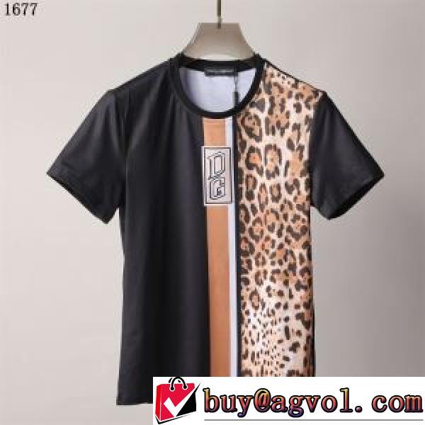 カッコいい印象を付ける ドルチェ ガッバーナコピー 快適な着心地 ラックスした雰囲気 レジャー 半袖Tシャツ 2026新作
