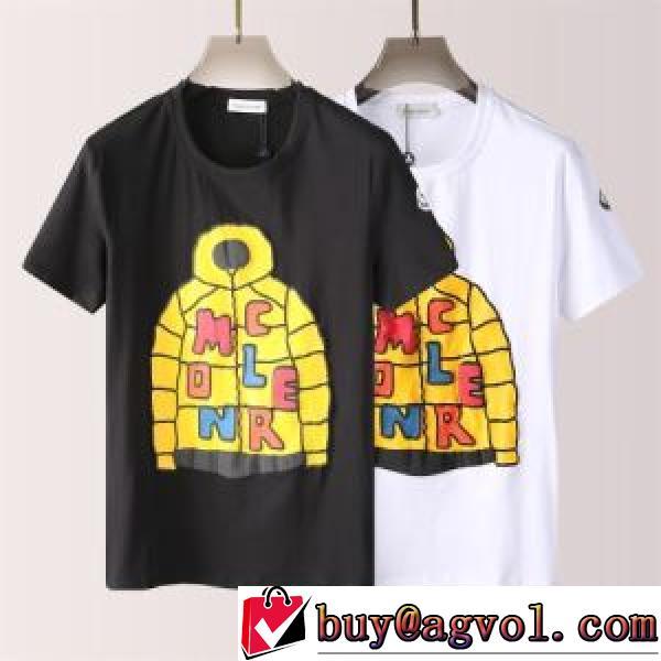 ラウンドネック プリント 半袖Tシャツ 2026新作 オリジナル 快適な着心地 モンクレール偽物ブランド お洒落に魅せる 2色可選