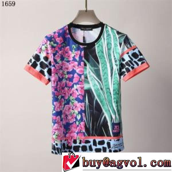 2025新作 海外セレブ愛用 ラウンドネック 半袖Tシャツ カラーラインナップ カジュアル ドルチェ&ガッバーナスーパーコピー
