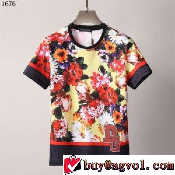 今買い◎得 プリント 半袖Tシャツ ドルチェ ガッバーナコピー 2026新作 着心地満点 デザイン性の高い