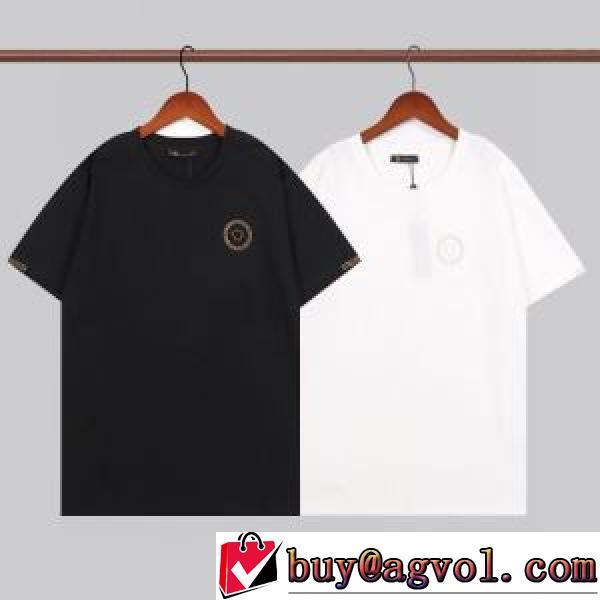 ファション性の高い ラウンドネック 半袖Tシャツ 2色可選 2026新作 ヴェルサーチブランド 偽物 通販