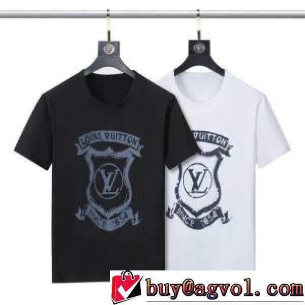 2026新作 人気新品★超特価★ プリント 半袖Tシャツ 2色可選 優しいフィット感 乾きやすい ルイ ヴィトンブランド 偽物 通販