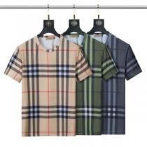 収縮性のある バーバリースーパーコピー 半袖Tシャツ 3色可選 2025新作 個性的なデザ 着回し度抜群 ラウンドネック 着心地満点
