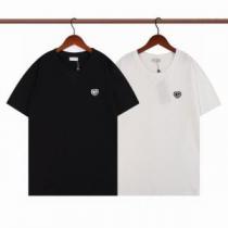 2色可選 ディオールブランドコピー 人気販売中 吸汗性に優れ スタイリッシュな印象 柔らかい手触り 2026新作 半袖Tシャツ 刺繍加工