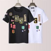 魅力ファッション ドルチェ&ガッバーナコピー ブランド ラウンドネック プリント 半袖Tシャツ 2026新作 2色可選 肌に密着 着回し度抜群