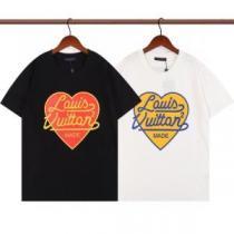 希少価値大！2色可選 半袖Tシャツ プリント 縦には伸びにくい 縦には伸びにくい 2026新作 ルイ ヴィトンスーパーコピー 激安
