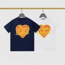 2026新作 極上の着心地 2色可選 ラウンドネック 半袖Tシャツ 収縮性のある 肌に密着 ルイ ヴィトンコピーブランド