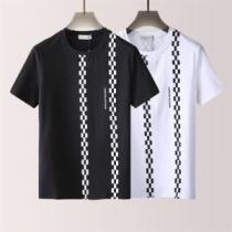 モンクレールコピーブランド 耐久性のある 千鳥格子 半袖Tシャツ 綿/コットン 2026新作 2色可選 シンプル 着心地満点