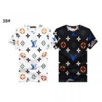 ルイ ヴィトンコピー ブランド 2色可選 半袖Tシャツ プリント 収縮性のある 魅力ファッション 2026新作 着心地満点