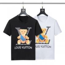 高級感ある プリント 半袖Tシャツ 2色可選 2026新作 自分らしいスタイリング 頑丈な素材 吸汗性に優れ ルイ ヴィトン偽物ブランド