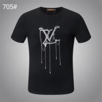 2色可選 無地 綿/コットン 刺繍使い ルイ ヴィトンスーパーコピー レジャー 半袖Tシャツ 2025新作 細身のシルエット 綺麗に決まるフォルム！