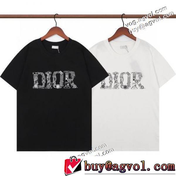 2026春夏高級感あるボリュームの半袖Tシャツが登場！ディオールブランドスーパーコピー 男女兼用 tシャツ メンズ 半袖 無地 綿100％ ディオール DIOR セ  ール