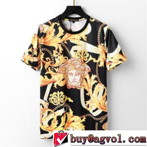 爆買い2026 肌触りの気持ちい〜 ヴェルサーチスーパーコピー 激安 VERSACEコピー ブランド半袖Tシャツ個性派 