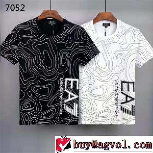  2026激安大特価100%新品 個性的なアルファベット ARMANIブランド コピー半袖Tシャツ アルマーニスーパーコピー 激安