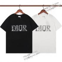2026春夏高級感あるボリュームの半袖Tシャツが登場！ディオールブランドスーパーコピー 男女兼用 tシャツ メンズ 半袖 無地 綿100％ ディオール DIOR セ  ール