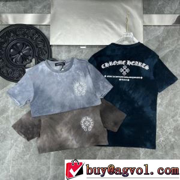 ムダな装飾を排したデザイン 半袖Tシャツ 2026春夏 3色可選 クロムハーツブランド 偽物 通販 快適な着心地