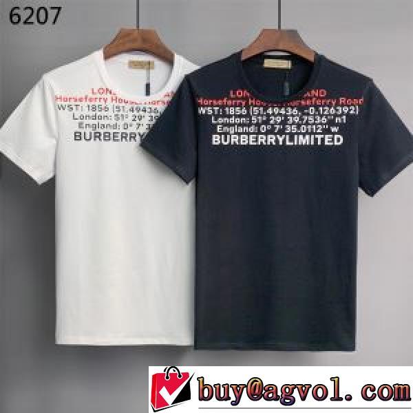 BURBERRYスーパーコピー  半袖Tシャツ 激安 バーバリーコピー ブランド 2025春夏季超人気 BURBERRYコピーブランド落ち着いた質感