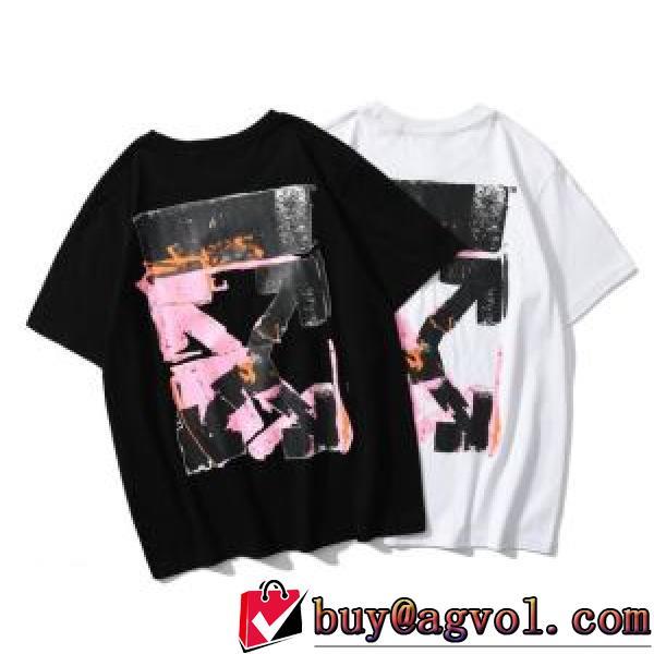 柔らかい手触り 2色可選 半袖Tシャツ OFF-WHITE オフホワイトブランド コピー ずっと人気♪ 2025春夏 カジュアル