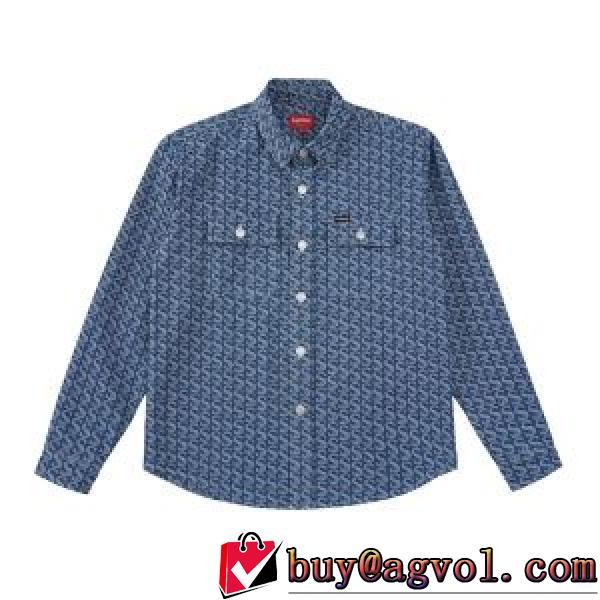 スタイリッシュな印象 ジャケット シュプリームコピー コーデに合わせやすい Supreme FW21 Week 7Monogram Denim Shirt 2026新作 機能性・耐久性抜群 デザイン性の高い 2色可選