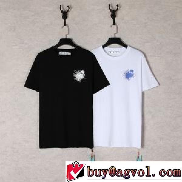 2色可選 デザイン性の高い 半袖Tシャツ 肌触りの気持ちい〜 柔らかい手触り 2026春夏 OFF-WHITE オフホワイトブランドスーパーコピー