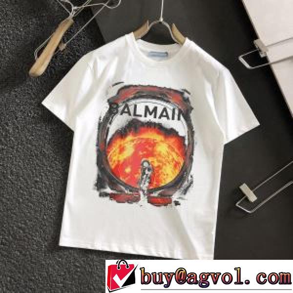 大人の個性を オリジナル プリント 半袖Tシャツ バルマンコピー 超目玉 2色可選 2026新作 肌に馴染みやすい